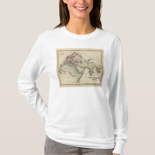 T-shirt mapa de Europa, de África do norte e de 3Sudeste