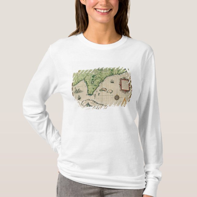 T-shirt Mapa de Florida, 'de Narratio Brevis (Frente)