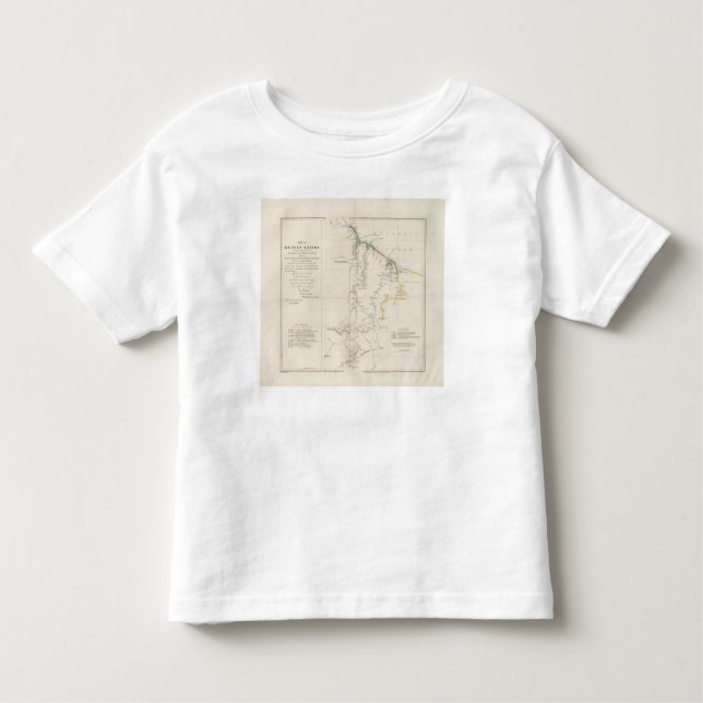 T-shirt Mapa de Guiana britânico (Frente)