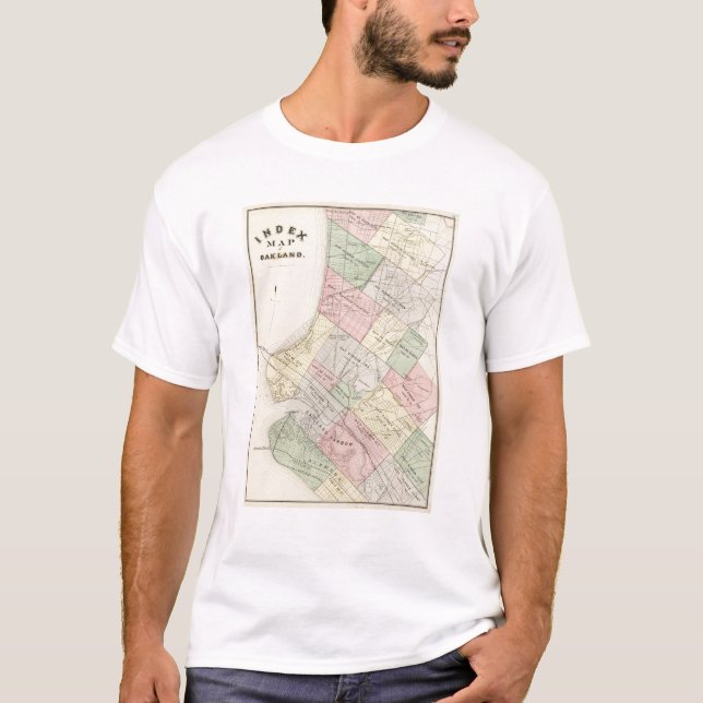 T-shirt Mapa de índice de Oakland (Frente)