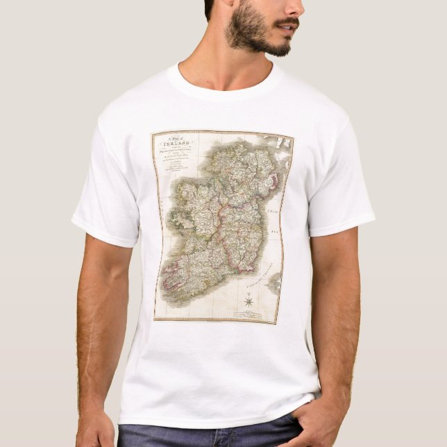 T-shirt Mapa de Ireland (Frente)