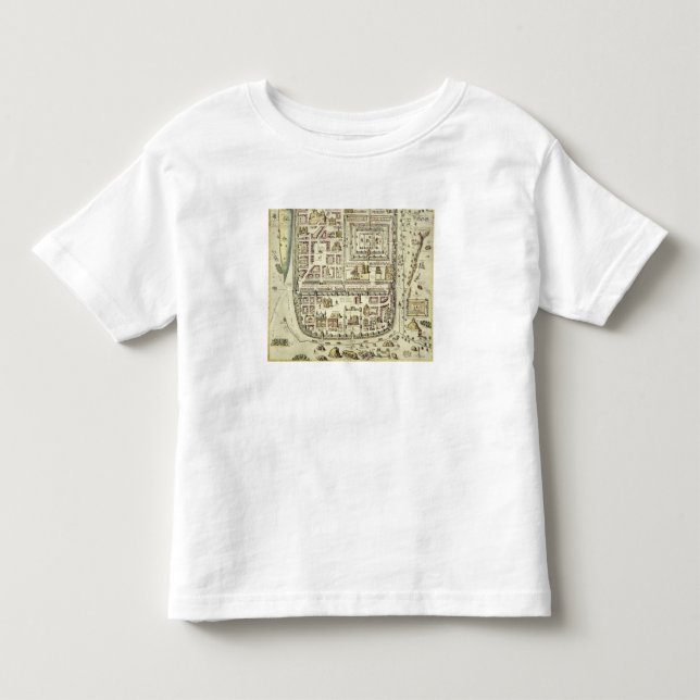 T-shirt Mapa de Jerusalem e dos arredores, 'de C (Frente)