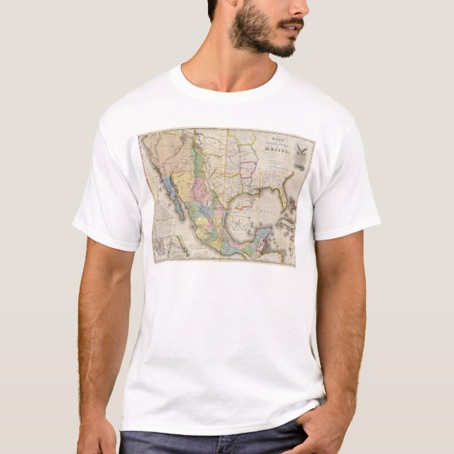 T-shirt Mapa de los Estados Unidos De Mejico (Frente)