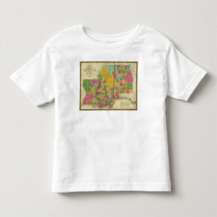 T-shirt Mapa de Louisiana, de Mississippi e de Alabama