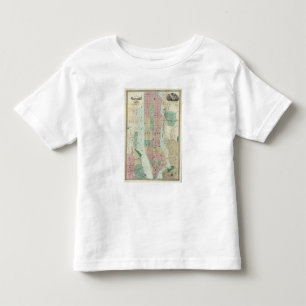 T-shirt Mapa de New York e de vizinhança