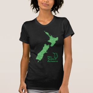 T-shirt Mapa de Nova Zelândia