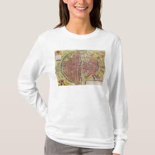 T-shirt Mapa de Paris 'do terrarrum dos orbis de Civitates