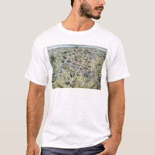T-shirt Mapa de Paris durante 'os Grands Travaux