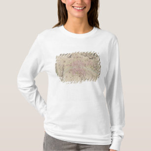 T-shirt Mapa de Paris e do seu cerco