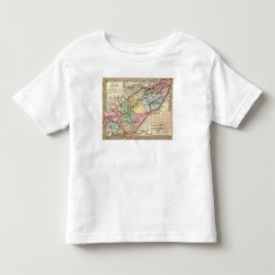 T-shirt Mapa de Pocohontas, condados de Greenbrier