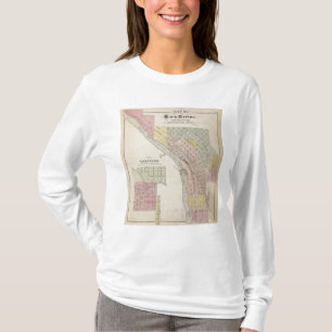 T-shirt Mapa de Rapids de Sauk, mapa do centro de Sauk,