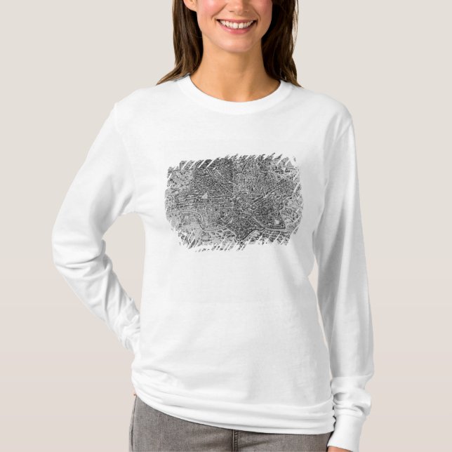 T-shirt Mapa de Roma, 1579 (Frente)