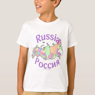 T-shirt Mapa de Rússia