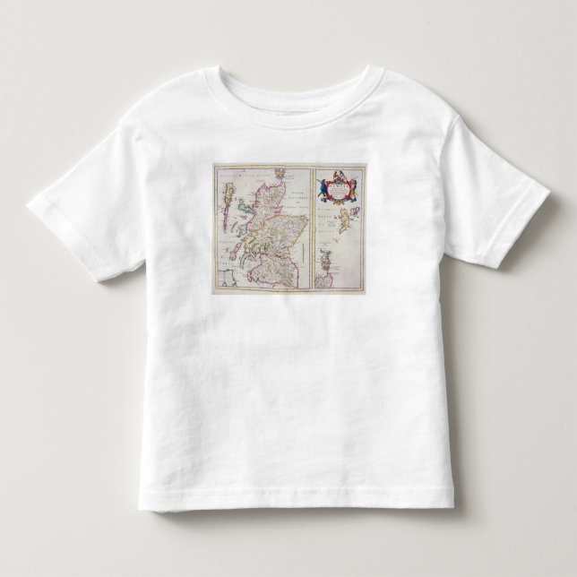 T-shirt Mapa de Scotland, c.1700 (Frente)