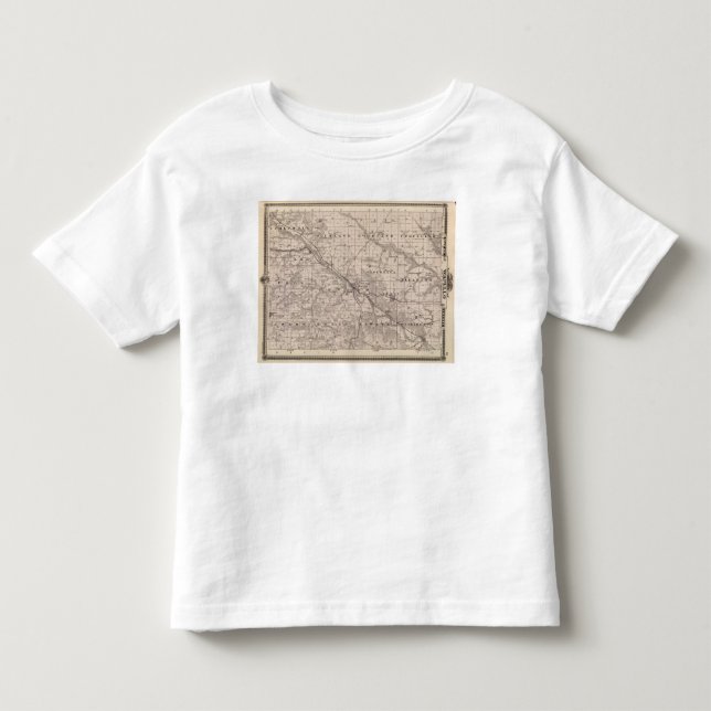 T-shirt Mapa de Wapello County, estado de Iowa (Frente)