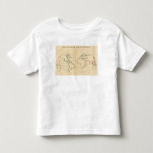 T-shirt Mapa de Worlp com 5 zonas