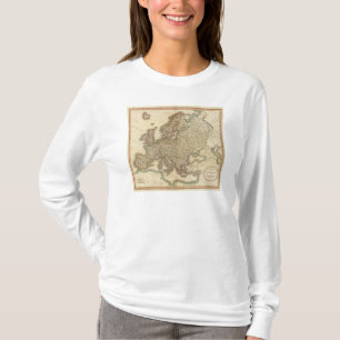 T-shirt Mapa do atlas de Europa