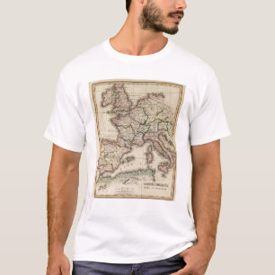 T-shirt Mapa do atlas de Europa