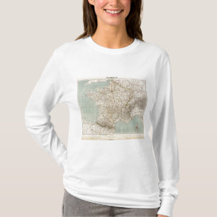 T-shirt Mapa do atlas de France
