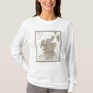 T-shirt Mapa do atlas de Scotland