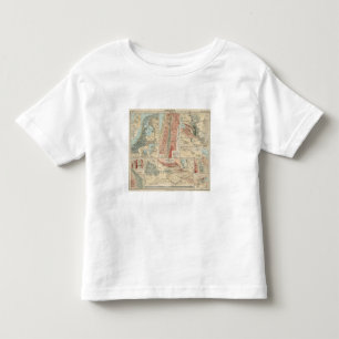 T-shirt Mapa do atlas de Tieflander