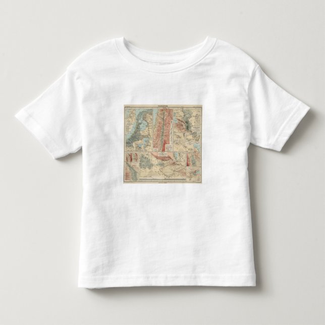 T-shirt Mapa do atlas de Tieflander (Frente)