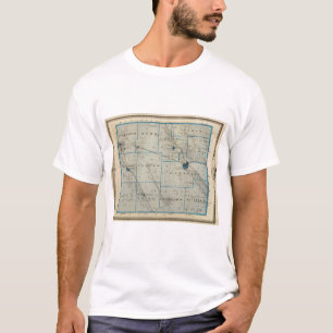 T-shirt Mapa do Condado de Floyd, estado de Iowa