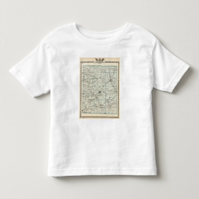 T-shirt Mapa do Condado de Saline (Frente)