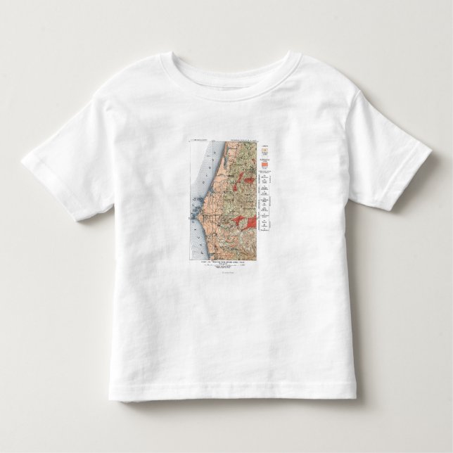 T-shirt Mapa do estudo geológico dos E.U. (Frente)