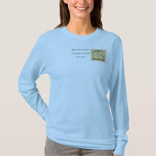T-shirt Mapa do Império Britânico em todo o mundo em 1850