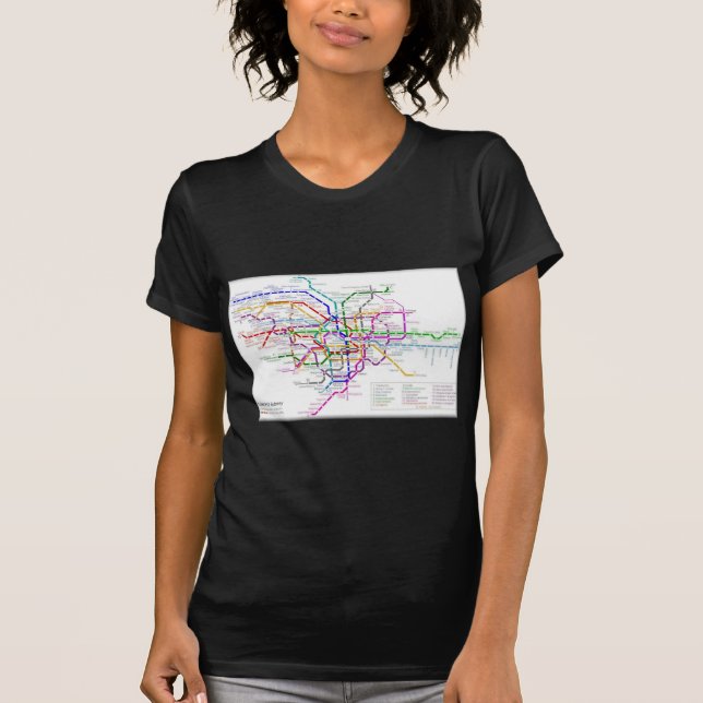 T-shirt Mapa do metro de Tokyo (Frente)