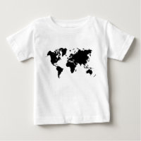 Mapa do mundo - preto