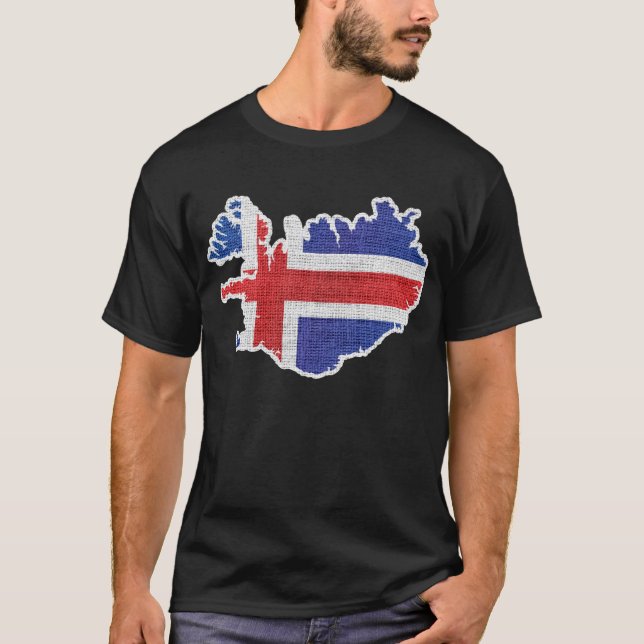 T-shirt Mapa do pavilhão da Islândia (Frente)