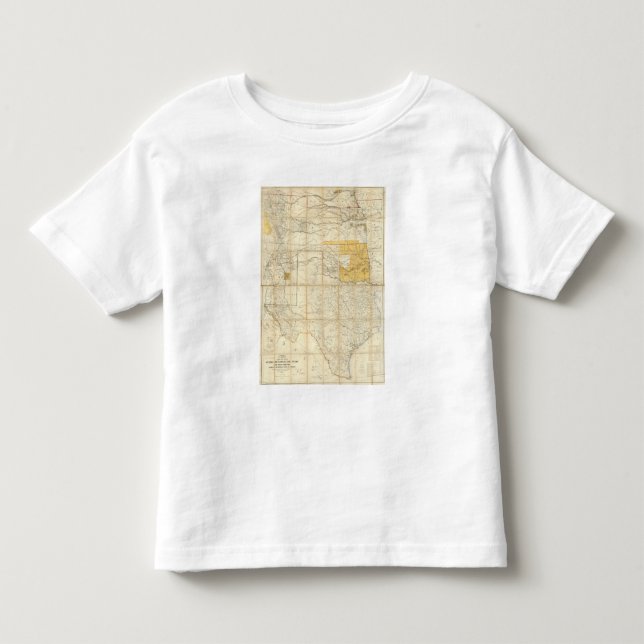 T-shirt Mapa dos estados de Kansas e de Texas (Frente)