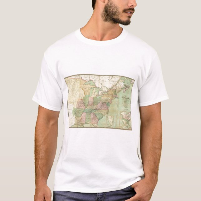 T-shirt Mapa dos Estados Unidos 6 (Frente)