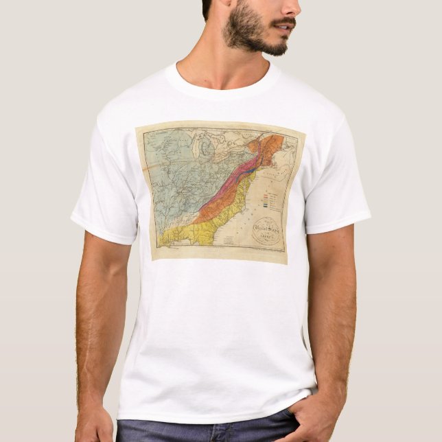 T-shirt Mapa dos Estados Unidos da América 4 (Frente)