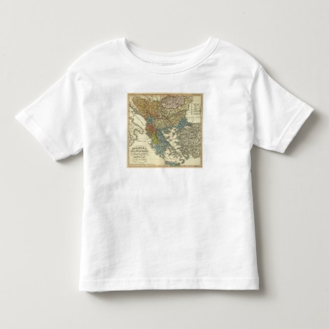 T-shirt Mapa etnográfico do império otomano (Frente)