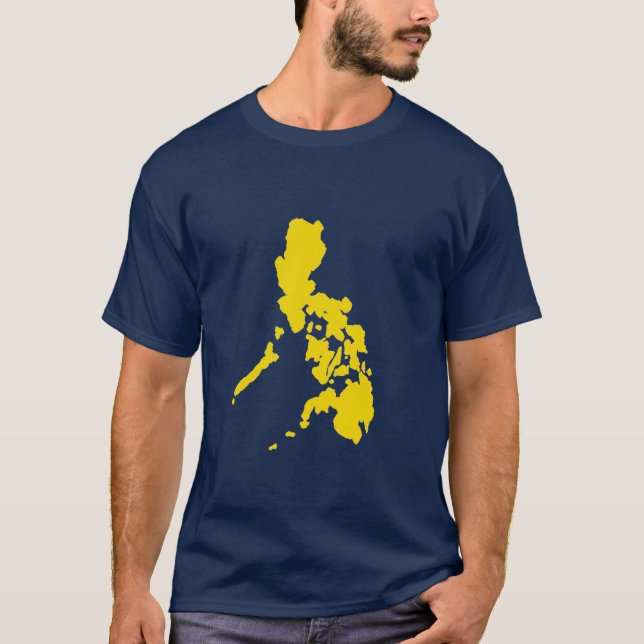 T-shirt Mapa filipino amarelo (Frente)