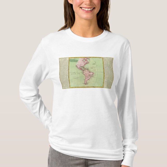 T-shirt Mapa físico dos Americas (Frente)