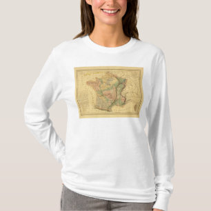 T-shirt Mapa físico e mineralogia de France