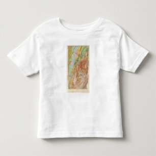 T-shirt Mapa Geological de New Hampshire