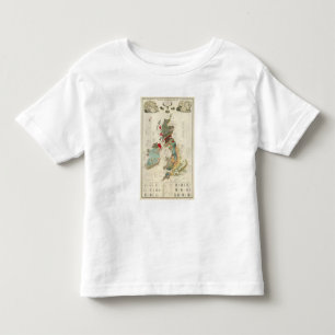T-shirt Mapa Geological, palaeontological composto