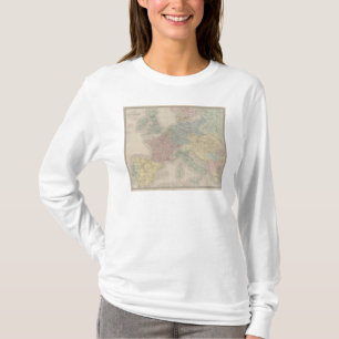 T-shirt Mapa geral de estradas de ferro européias
