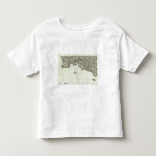 T-shirt Mapa gravado de France 2 (Frente)