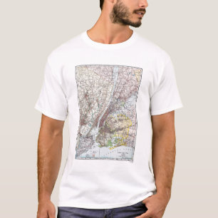 T-shirt Mapa: New York-area, 1906