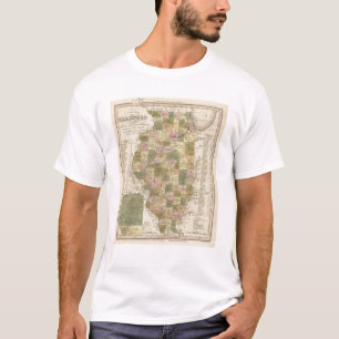 T-shirt Mapa novo de Illinois 2
