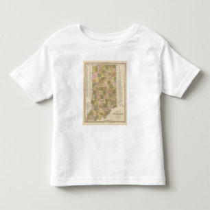 T-shirt Mapa novo de Indiana