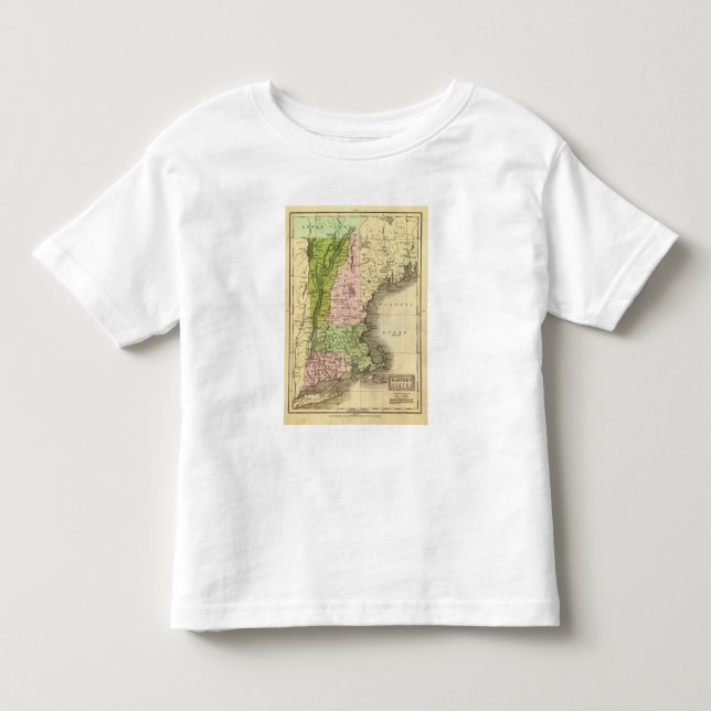 T-shirt Mapa oriental de Olney dos estados (Frente)