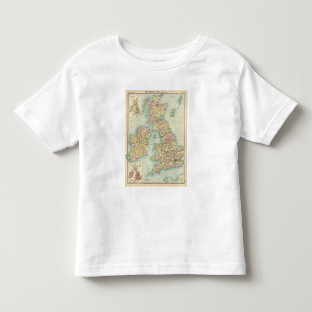 T-shirt Mapa político das ilhas britânicas (Frente)
