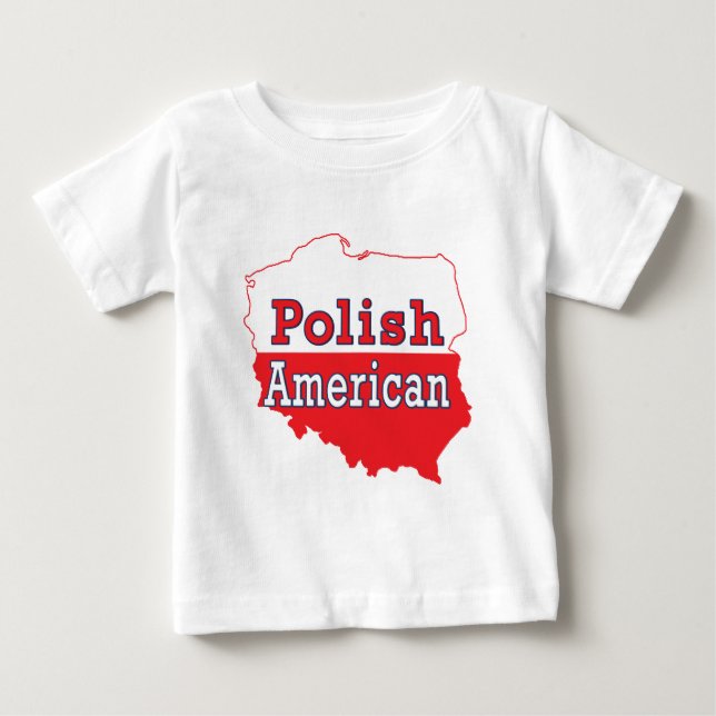 T-shirt Mapa Polonês Americano (Frente)